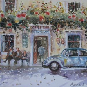 Corfu North Corfu Aquarelle Watercolor on Paper, Analitis Dimitris